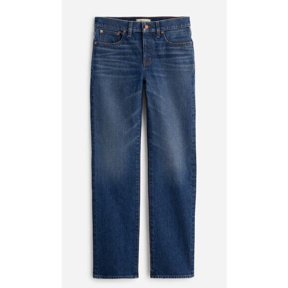 Madewell The 90s Straight Mid-Rise Jeans WMNS 27 Blue NR503 Osada Wash Snug Fit - Picture 3 of 10